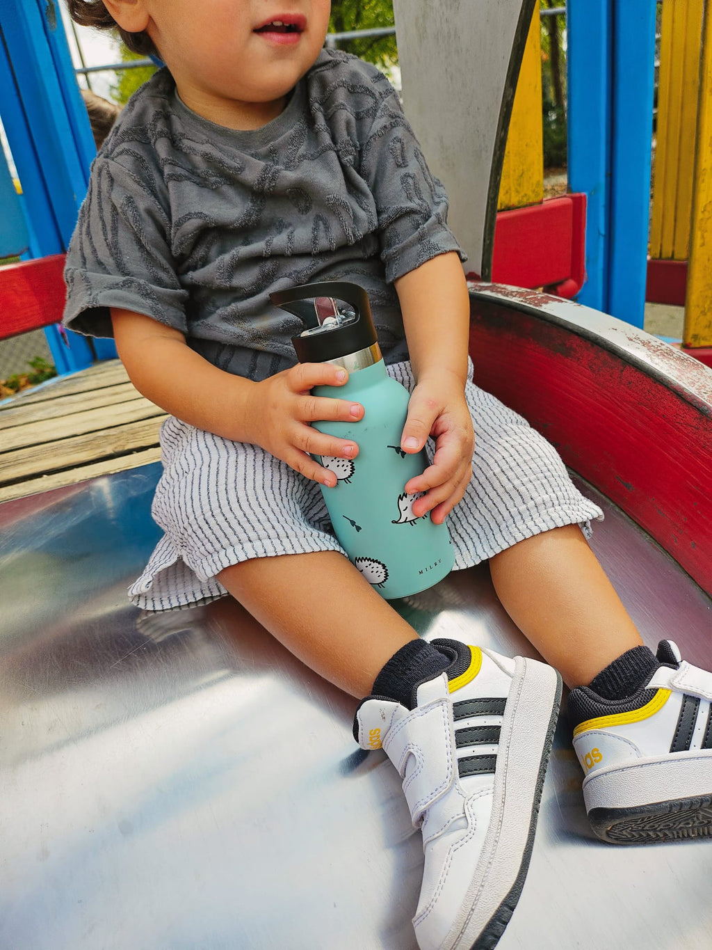 Milru Animal Friends Kids Bottle – Happy Hedgehog