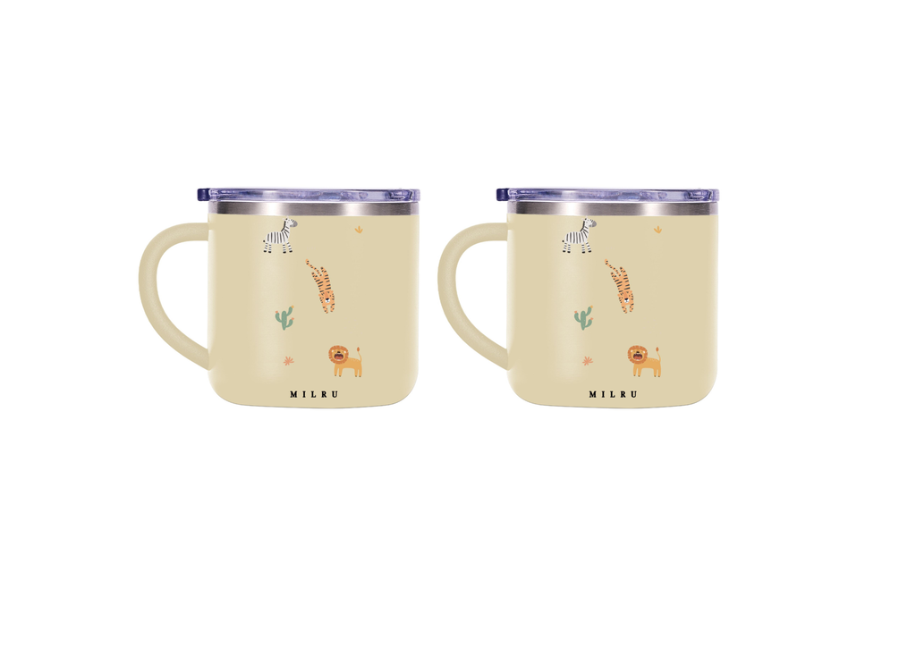 Milru Animal Friends Kids Mug – Safari Day - Set van 2 mokken