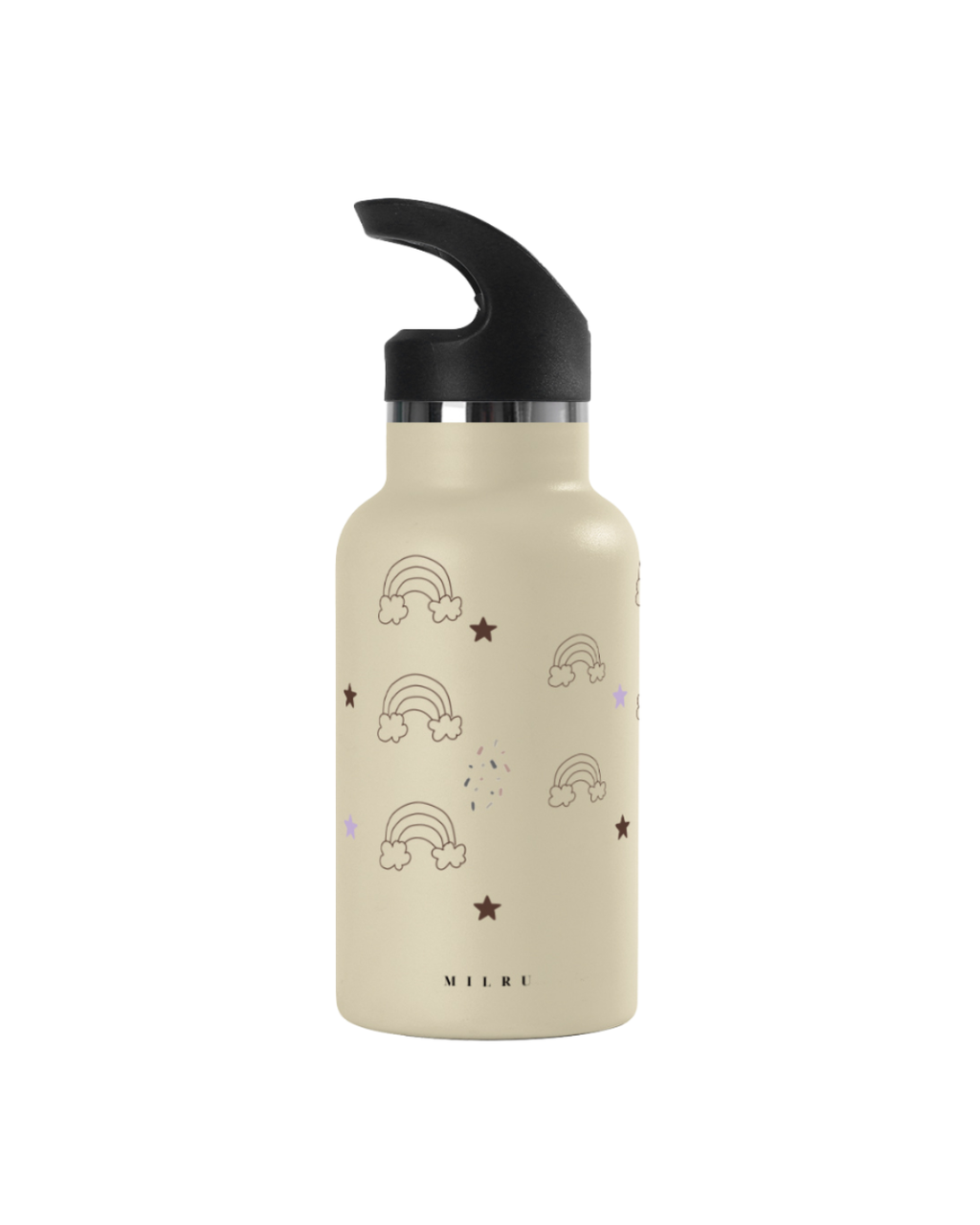 Milru Animal Friends Kids Bottle - Rainbow Splash - 350ml