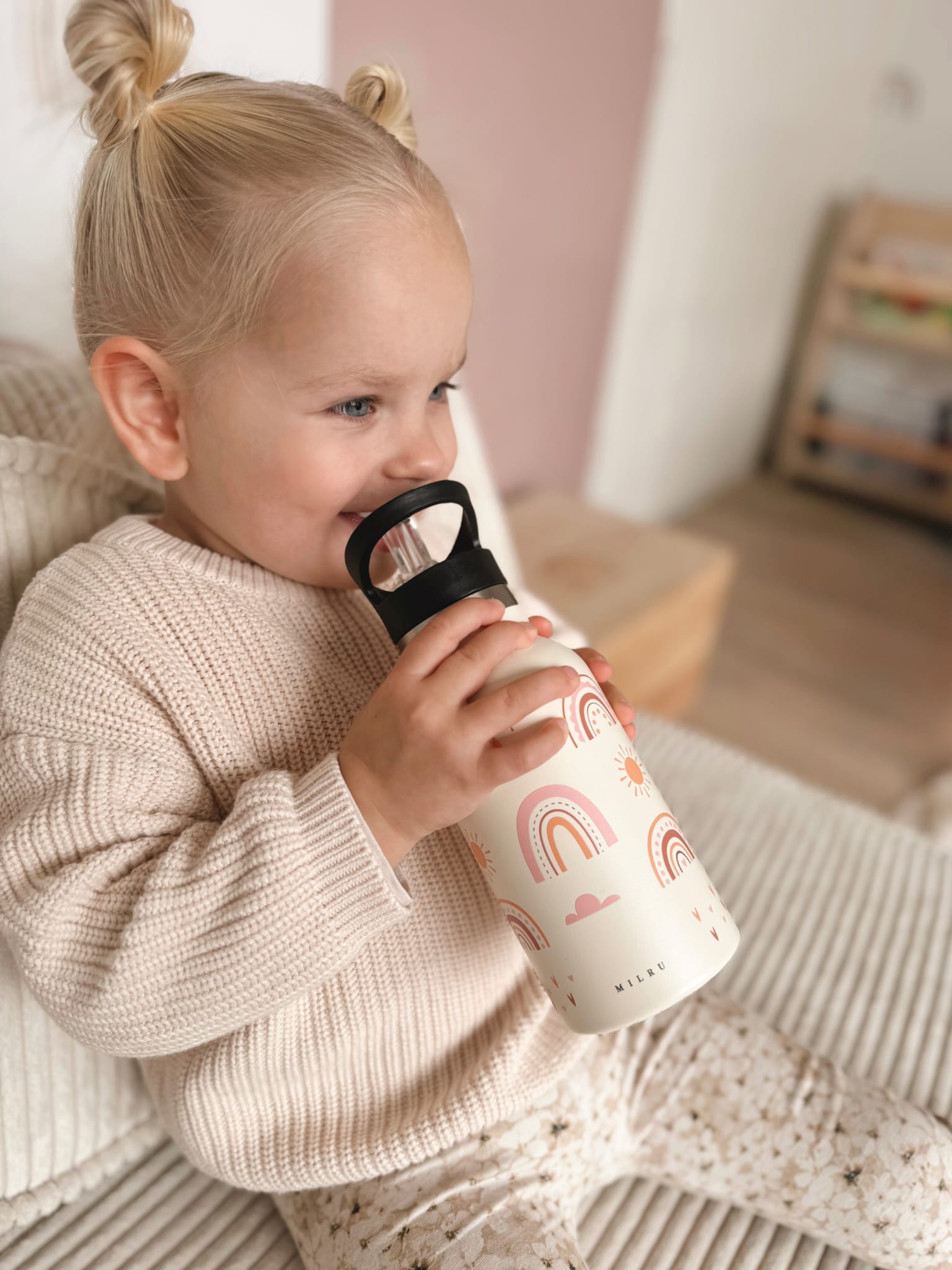 Milru Animal Friends Kids Bottle - Rainbow Glow