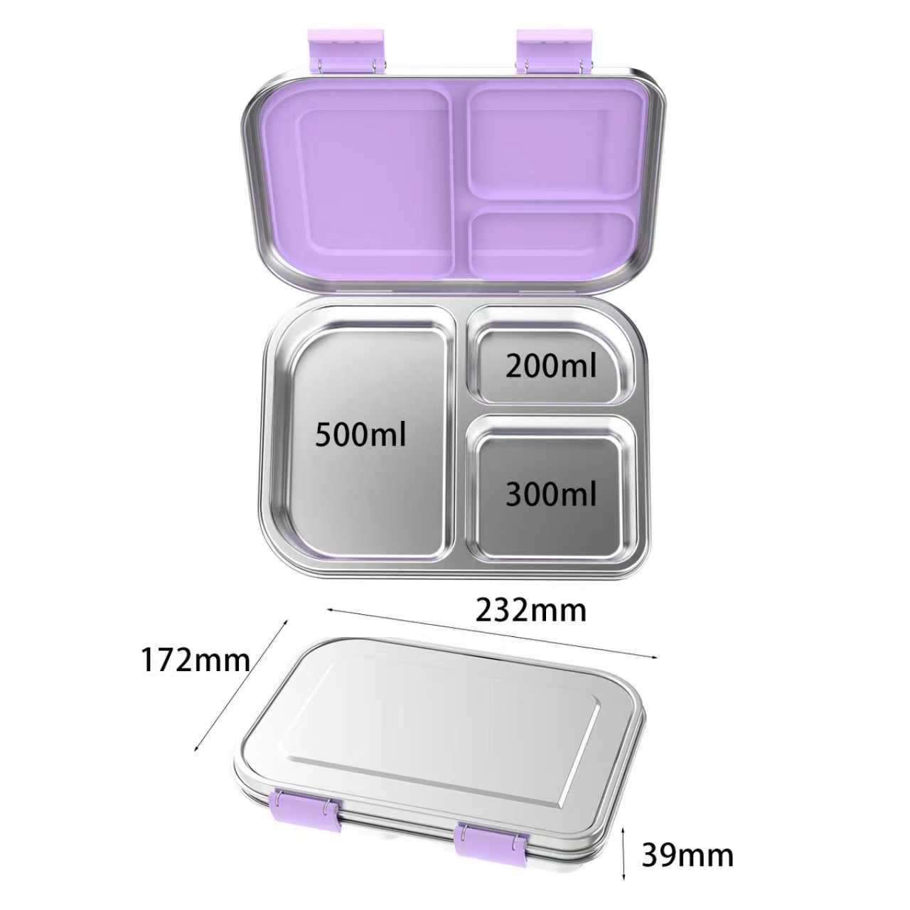 Milru Animal Friends Bento Broodtrommel – Rainbow Glow