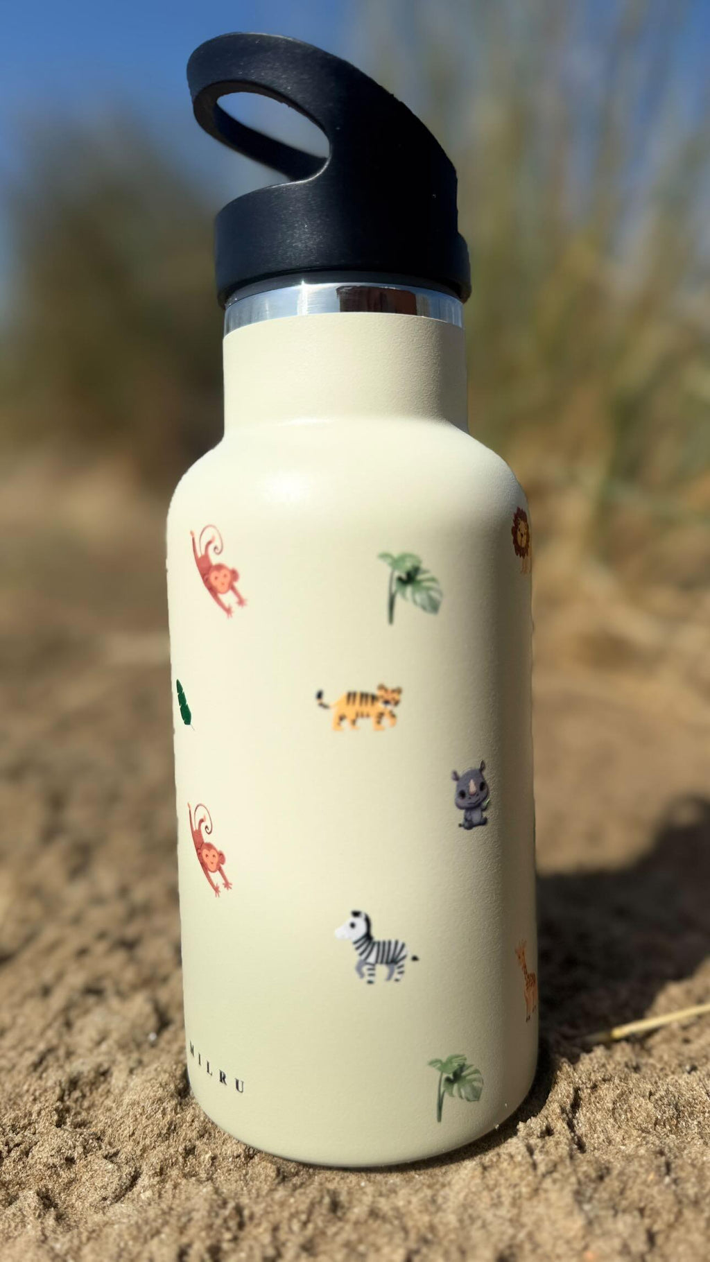 Milru Animal Friends Kids Bottle - Safari Day - 350ml