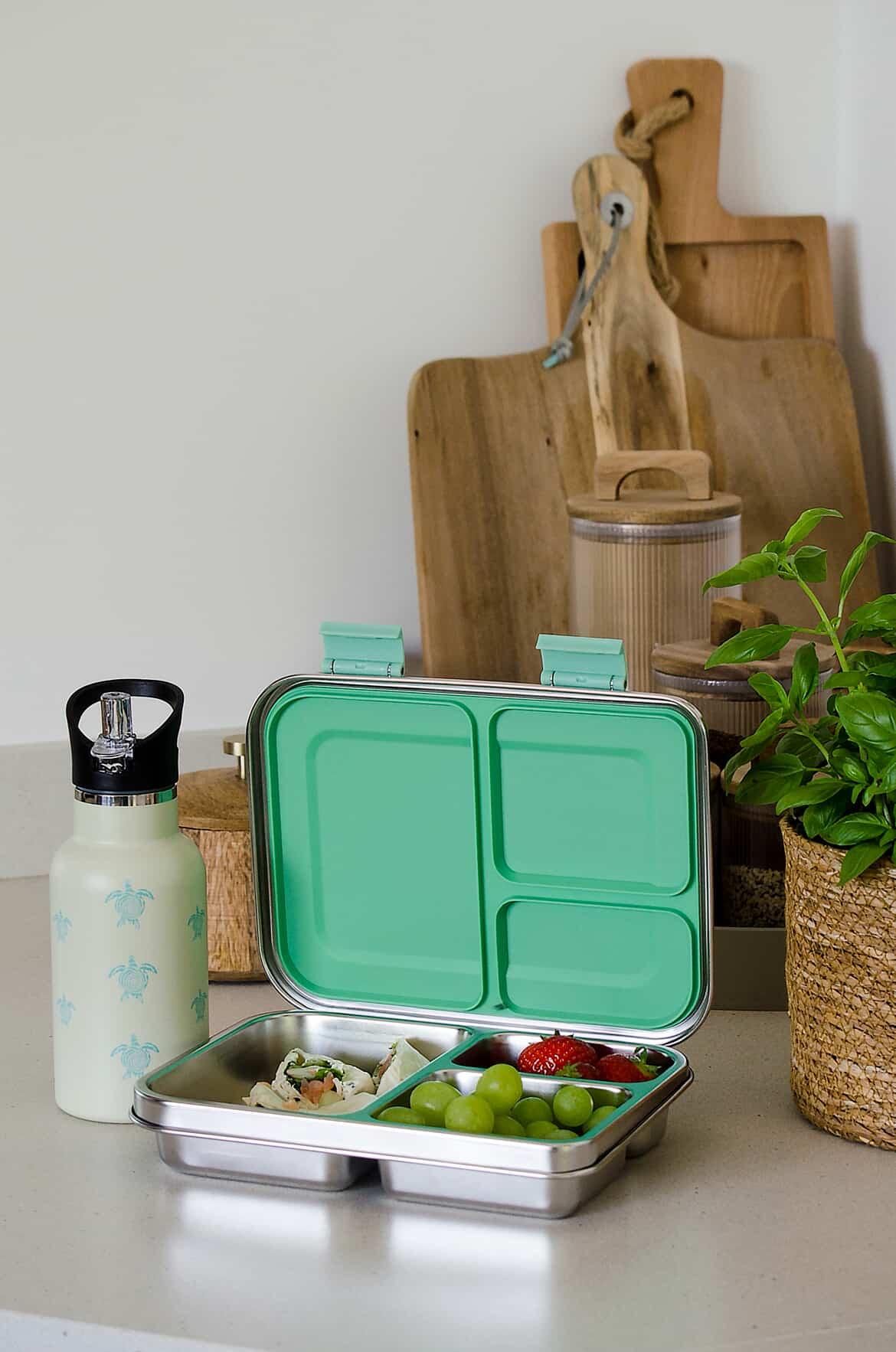 Milru Animal Friends Lunch Set - Tiny Turtle - Bento Box + Kids Bottle